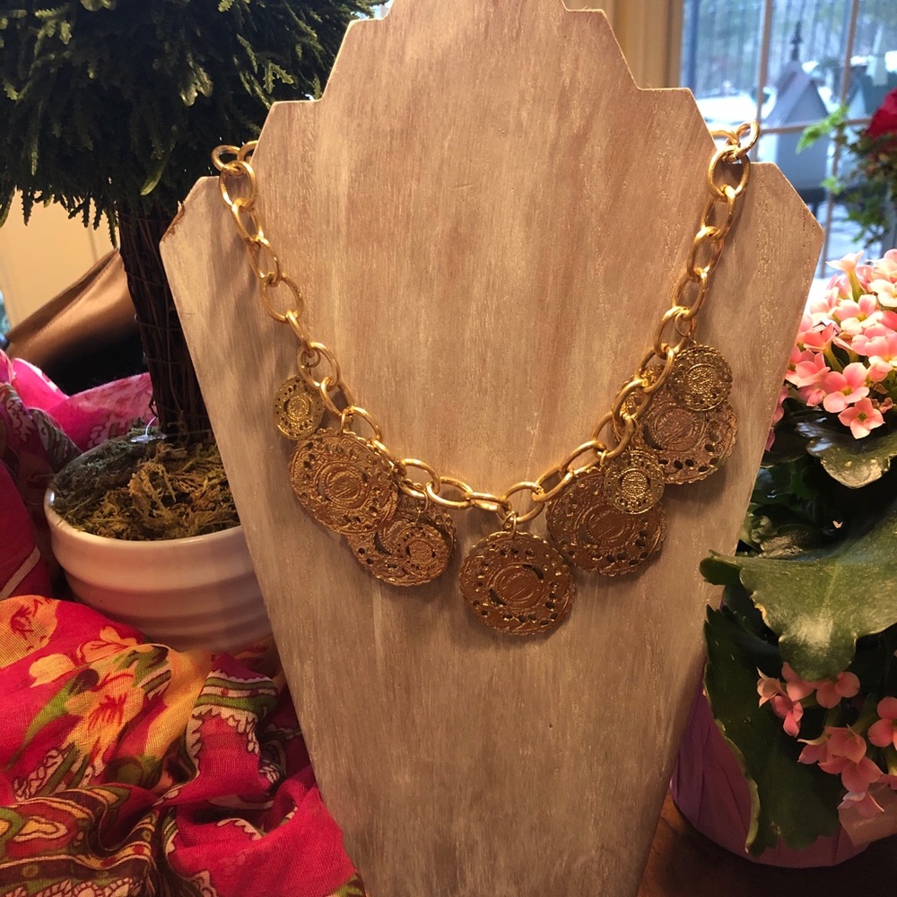 J Bird Gold Coin Necklace